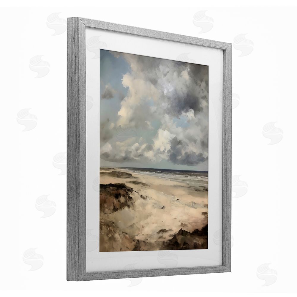 Creative Studio Scenic Place Seascape Gray Framed Print Under Glass Art