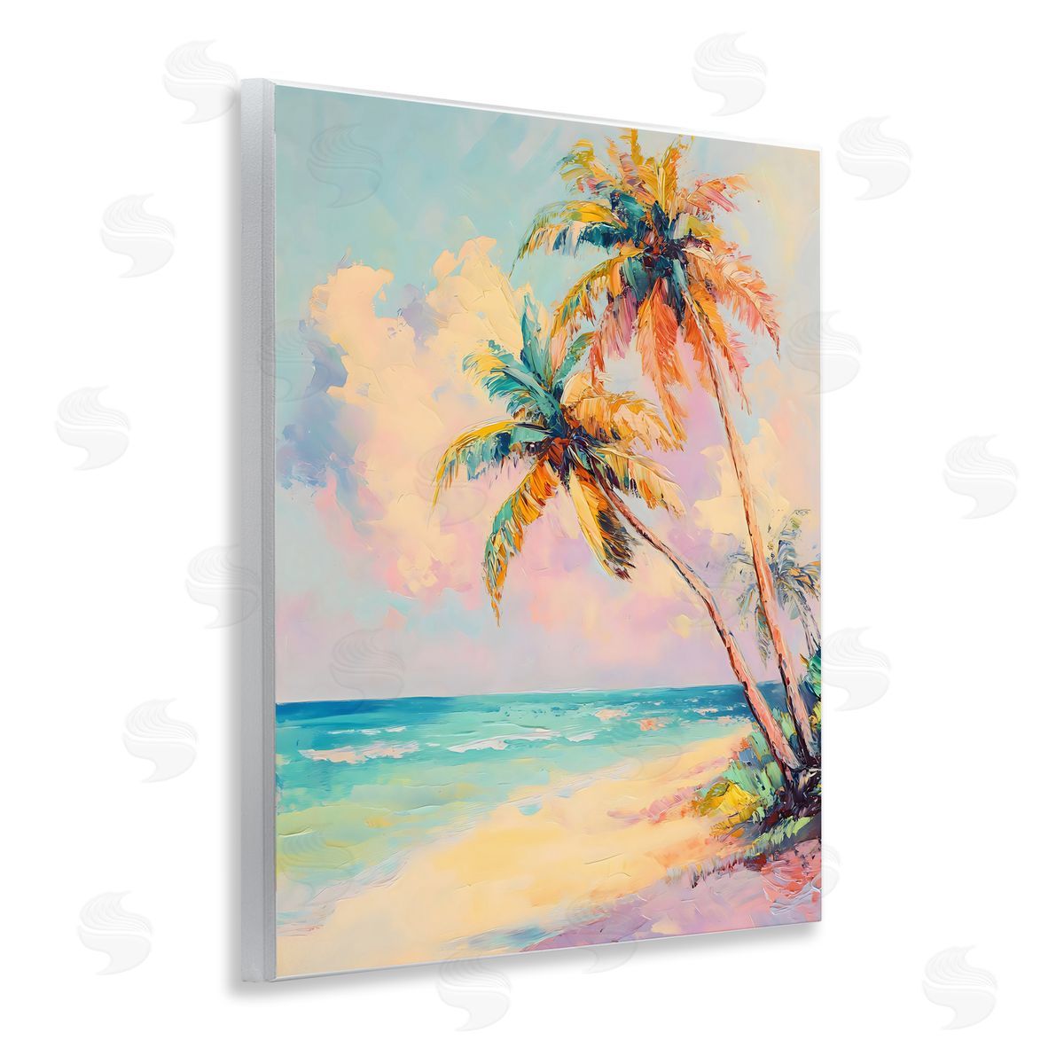 Creative Studio Colorful Coastal Scene Wall Plaque Art Print