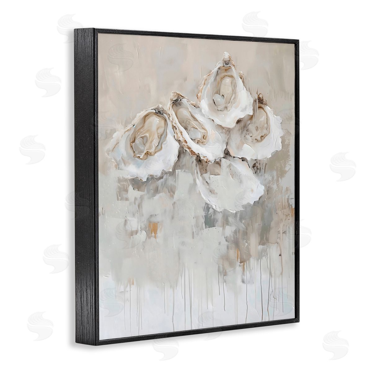 Creative Studio Shucked Oyster Shells Black Framed Giclee Art Print