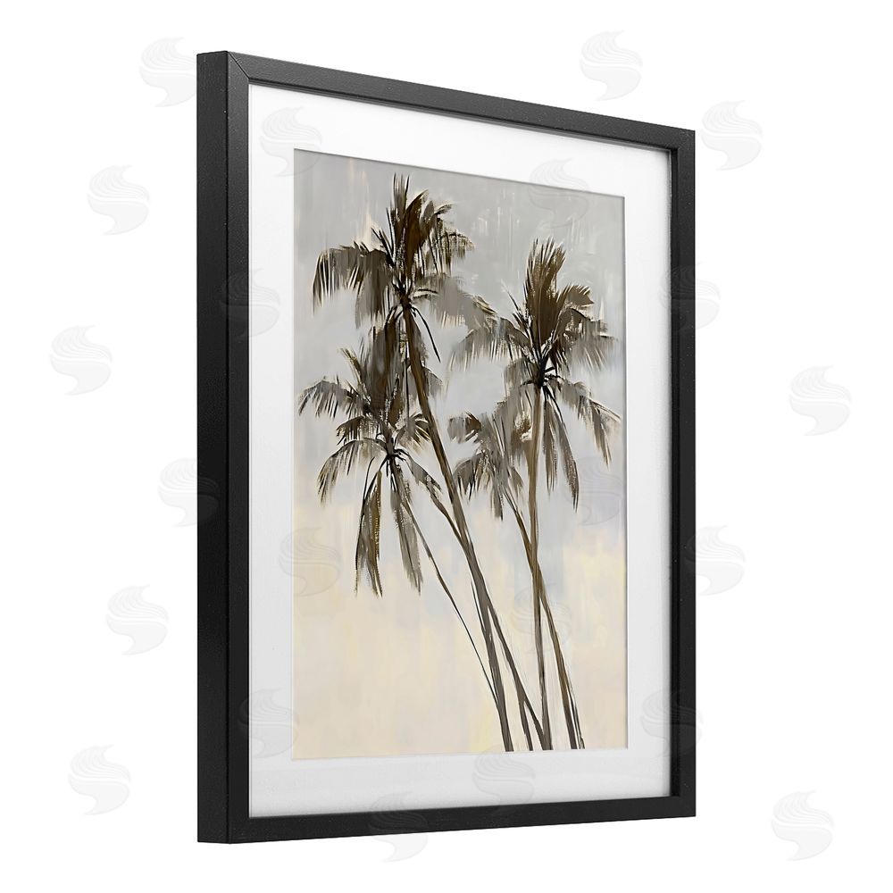 Creative Studio Palm Tree Tango Black Framed Print Under Glass Art