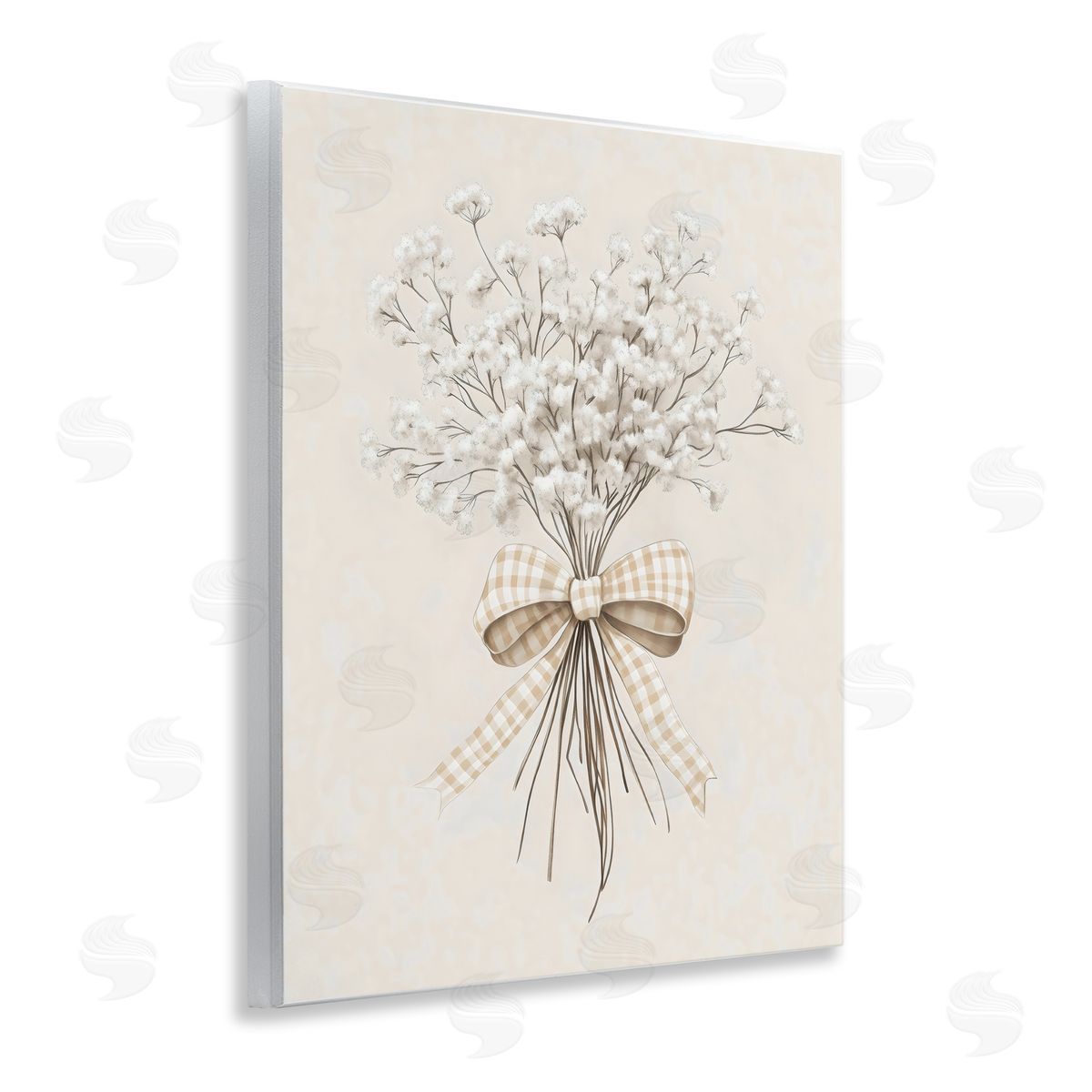 Arlington Prints Farmhouse Baby's Breath Wall Plaque Art Print