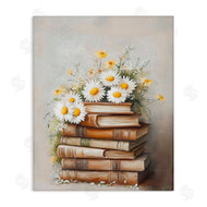 Arlington Prints | Book Stack with Daisies