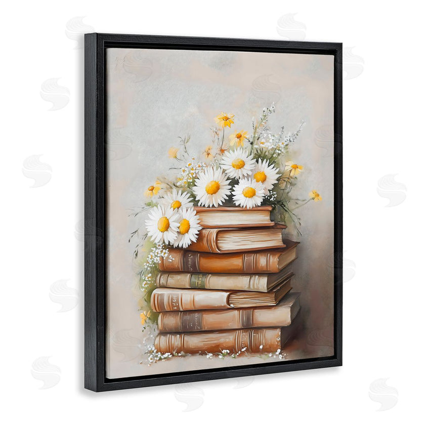 Arlington Prints | Book Stack with Daisies