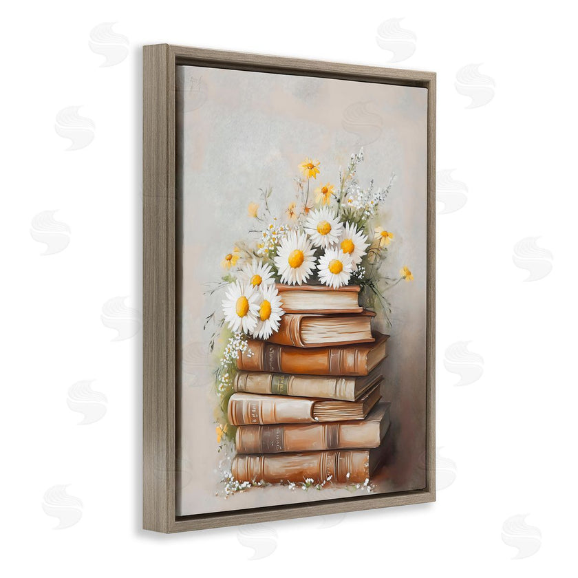 Arlington Prints | Book Stack with Daisies
