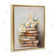 Arlington Prints | Book Stack with Daisies