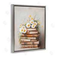 Arlington Prints | Book Stack with Daisies