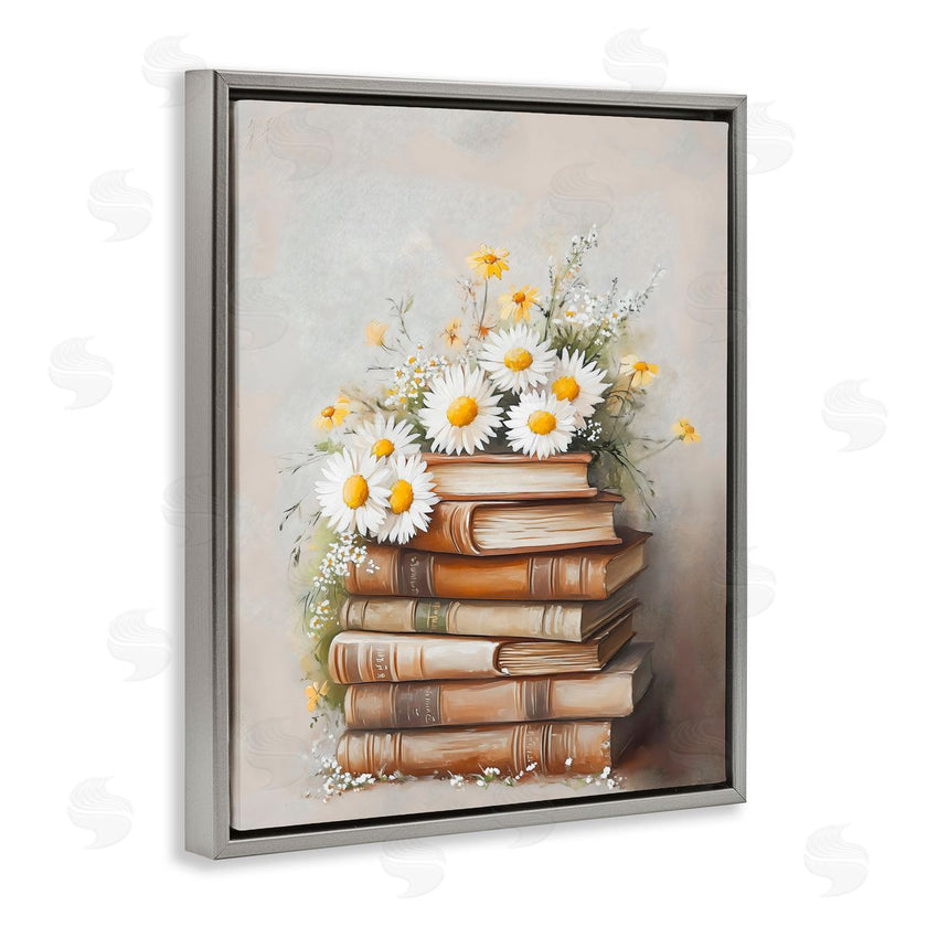 Arlington Prints | Book Stack with Daisies