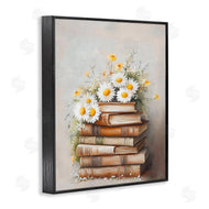 Arlington Prints | Book Stack with Daisies