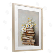 Arlington Prints | Book Stack with Daisies
