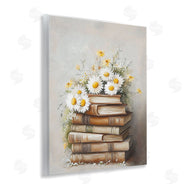Arlington Prints | Book Stack with Daisies