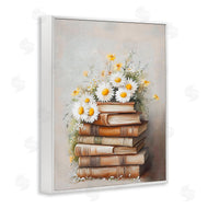 Arlington Prints | Book Stack with Daisies
