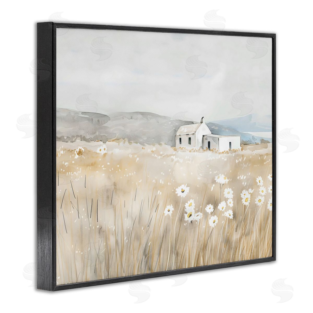 Creative Studio Rustic Landscape Pasture Black Framed Giclee Art Print