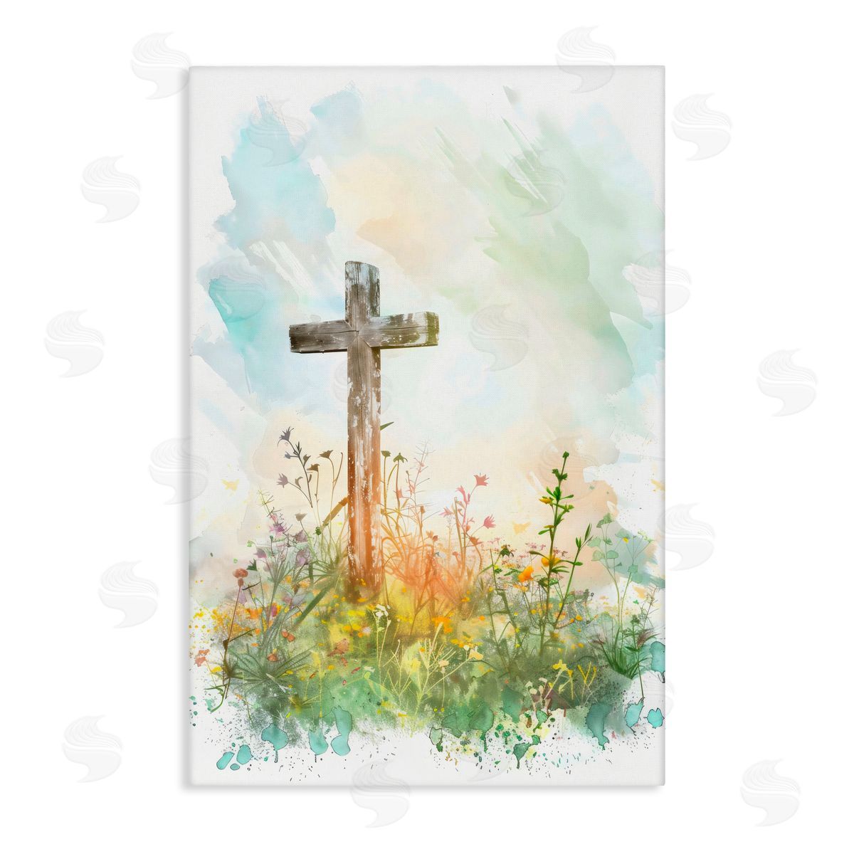 Creative Studio Sunlit Faith And Flowers Canvas Wall Art Print