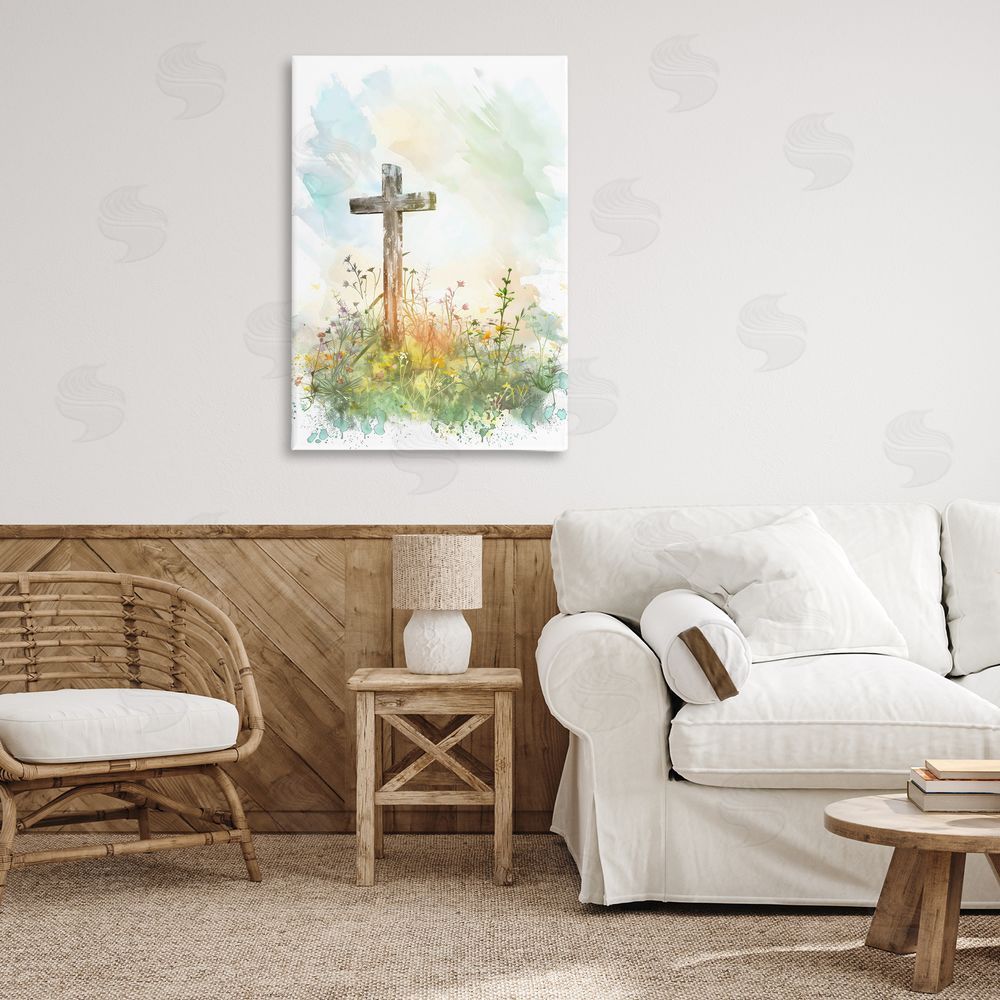 Creative Studio Sunlit Faith And Flowers Printed Wall Art in Room