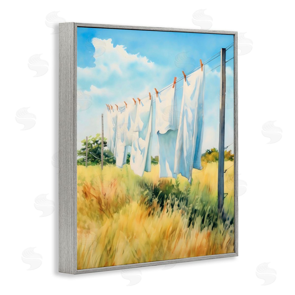 Creative Studio Clothing Line in Windy Meadow Gray Framed Giclee Art Print