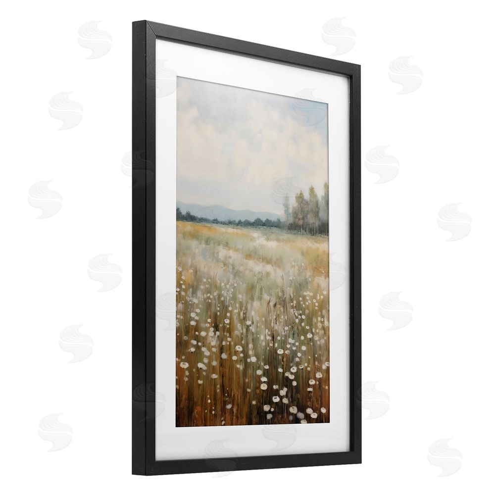 Creative Studio A Field Of Wildflowers Black Framed Print Under Glass Art