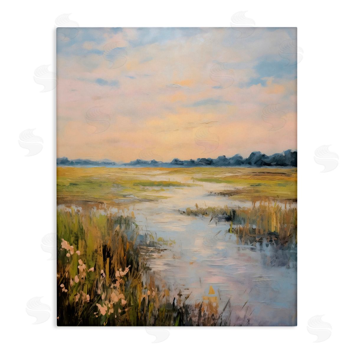 Creative Studio Summer Marsh Stream Canvas Wall Art Print