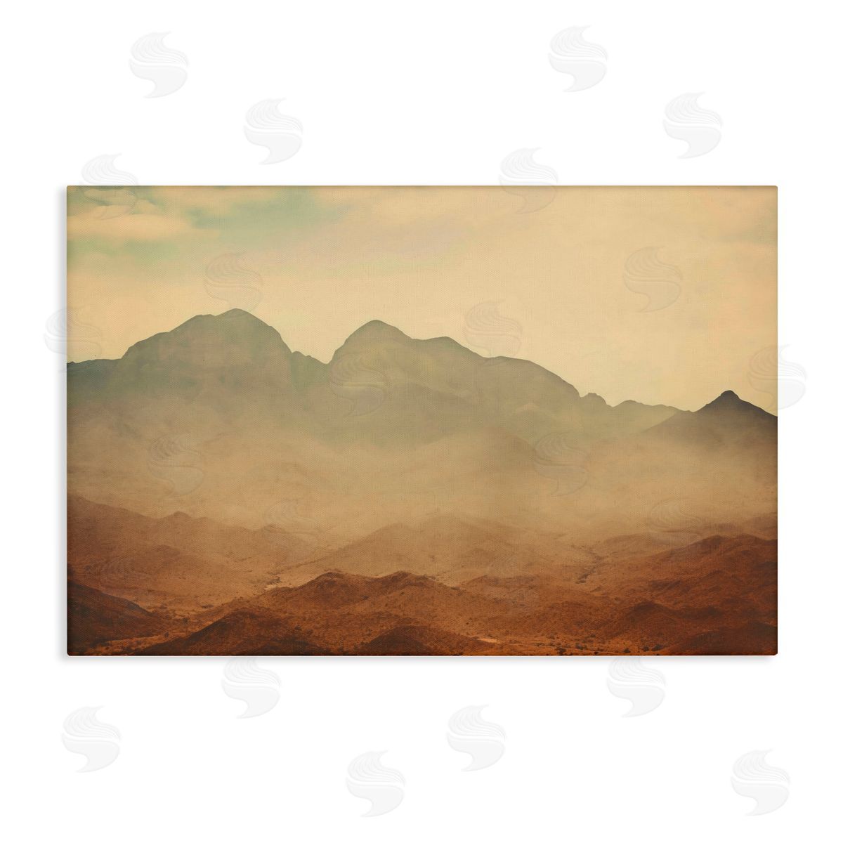 Creative Studio Hazy Desert Mountain Canvas Wall Art Print