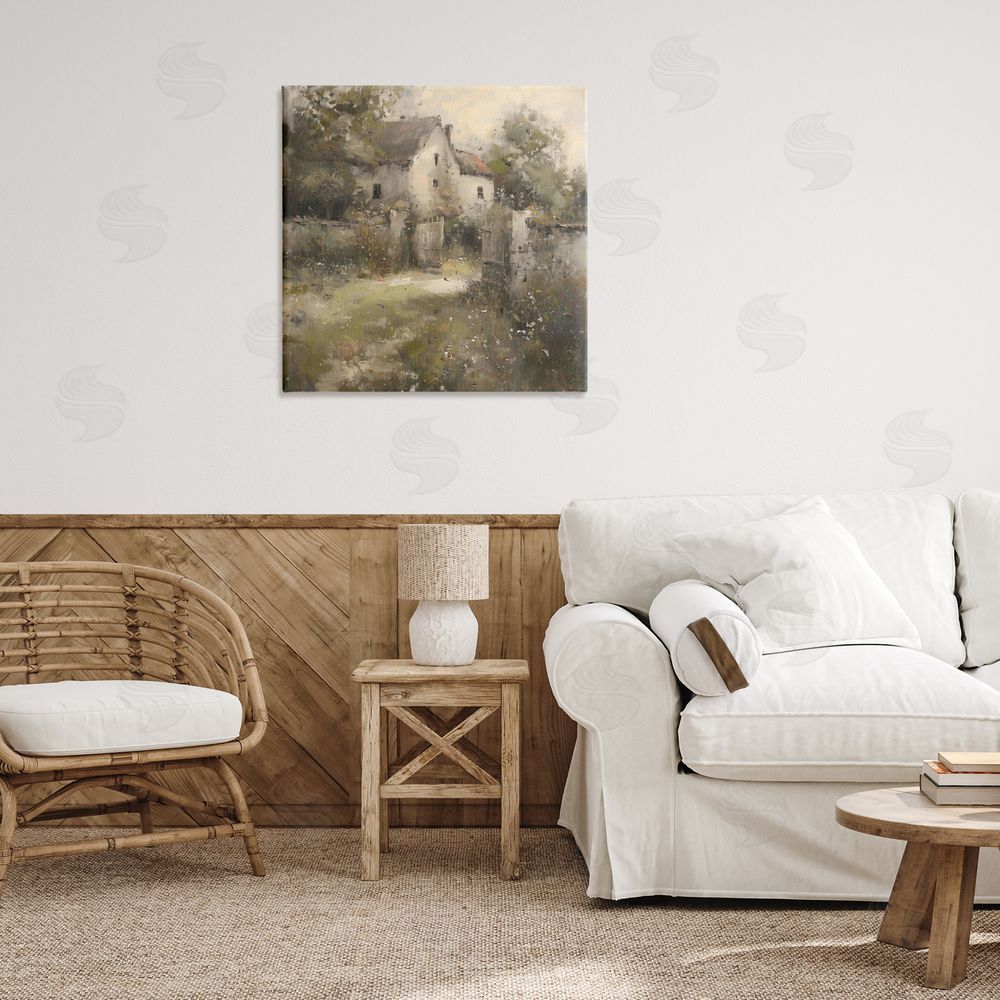 Creative Studio Overgrown Hazy Cottage Printed Wall Art in Room