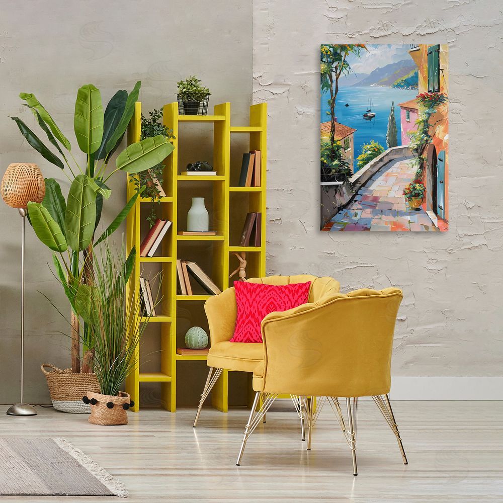 Creative Studio By The Sea Village Printed Wall Art in Room