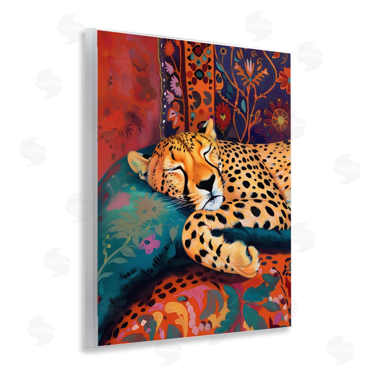 Creative Studio Cozy Cheetah Boho Textiles Wall Plaque Art Print
