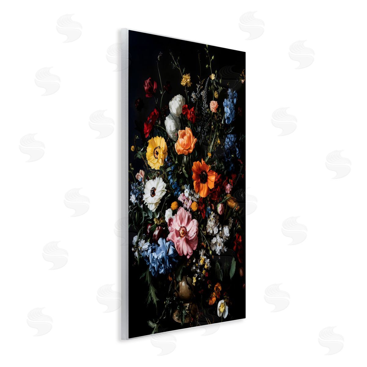 Creative Studio Dark Opulent Bouquet Wall Plaque Art Print