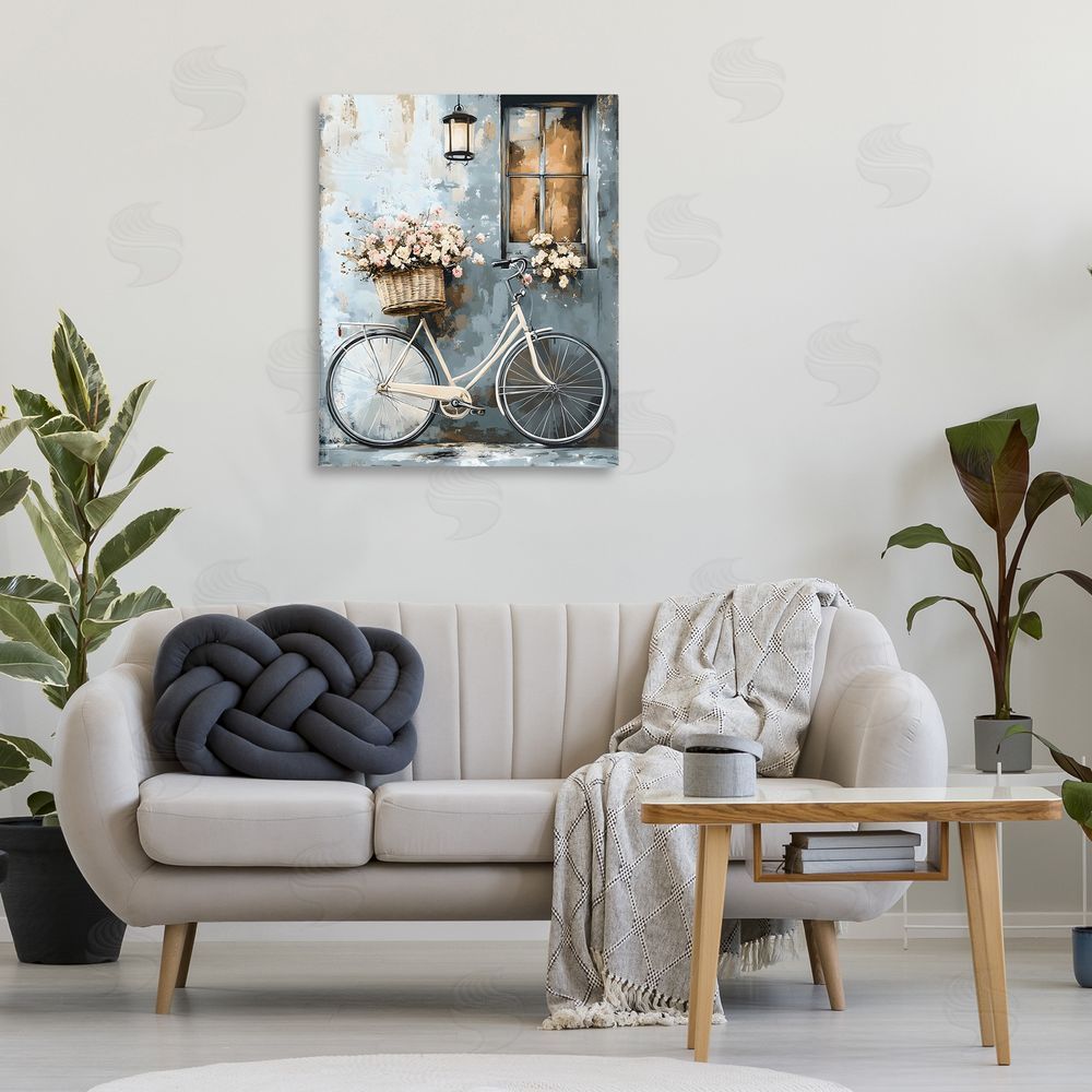 Creative Studio Charming Peaceful Botanical Bike Printed Wall Art in Room