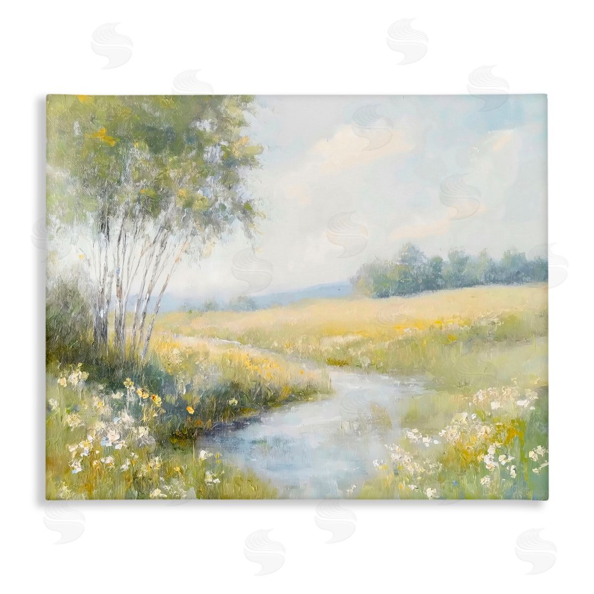 Creative Studio Tranquil River Stream Canvas Wall Art Print