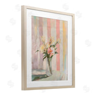 Arlington Prints | Pastel Flower Arrangement Stripes