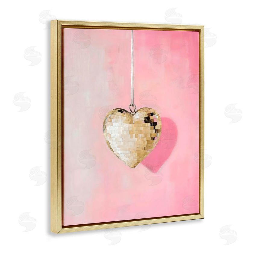 Arlington Prints | Gold Disco Heart Necklace