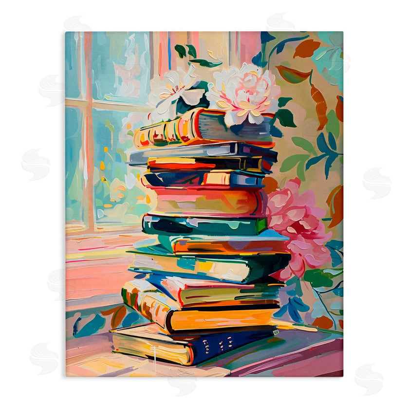 Arlington Prints | Vivid Bookstack by Window