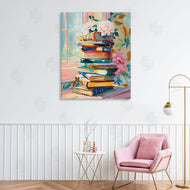 Arlington Prints | Vivid Bookstack by Window
