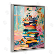 Arlington Prints | Vivid Bookstack by Window