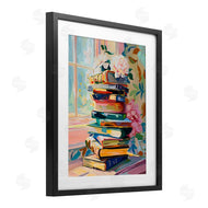 Arlington Prints | Vivid Bookstack by Window
