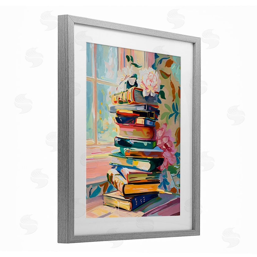 Arlington Prints | Vivid Bookstack by Window