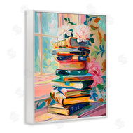 Arlington Prints | Vivid Bookstack by Window