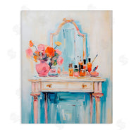 Creative Studio | Vanity with Cosmetic Bottles
