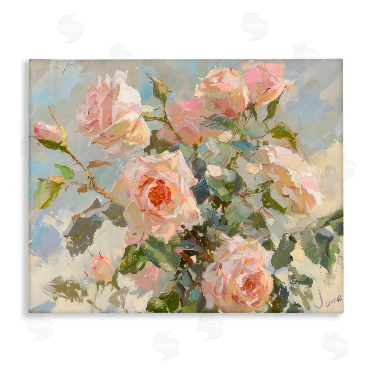 Creative Studio Beautiful Pink Roses Bundle Canvas Wall Art Print