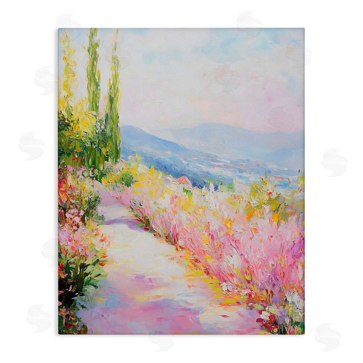 Creative Studio Scenic Walk With Wilflowers Canvas Wall Art Print