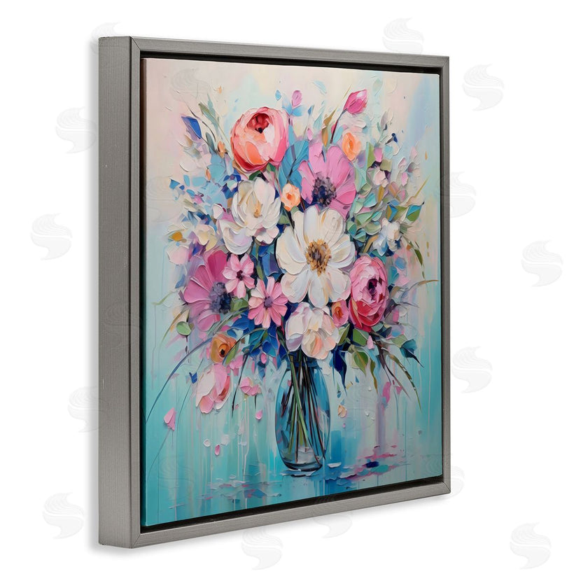 Creative Studio | Faux Textured Bouquet on Blue