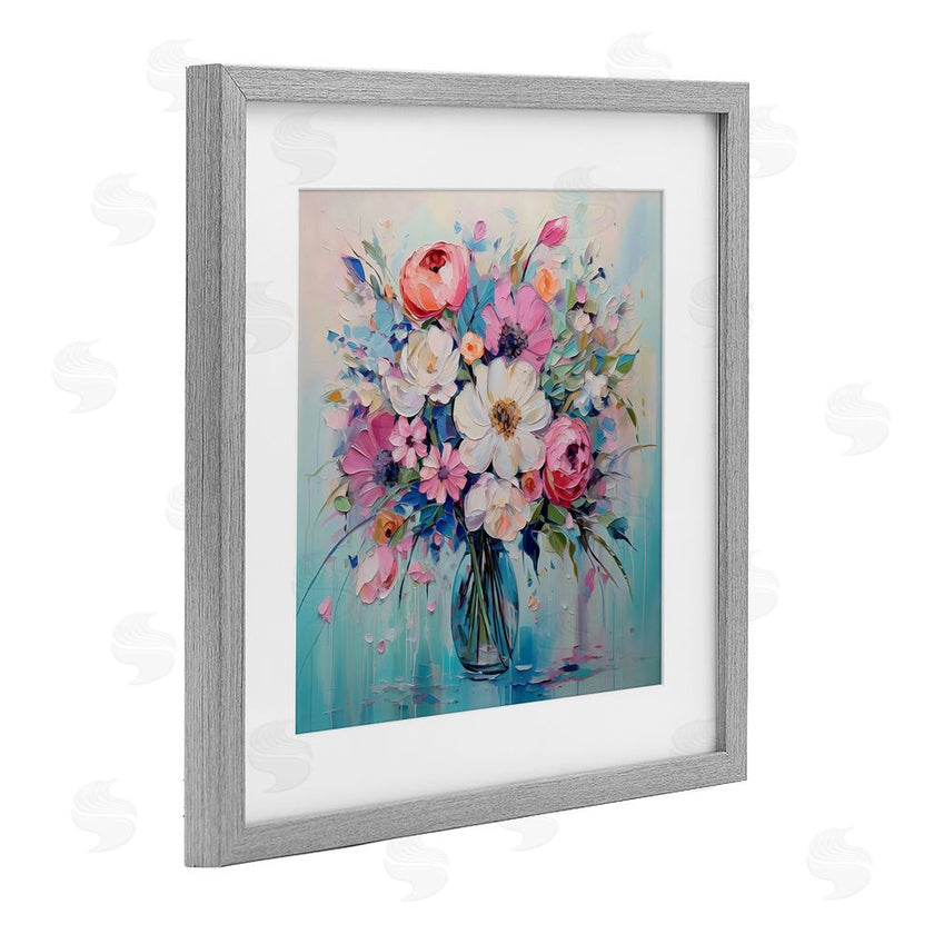 Creative Studio | Faux Textured Bouquet on Blue