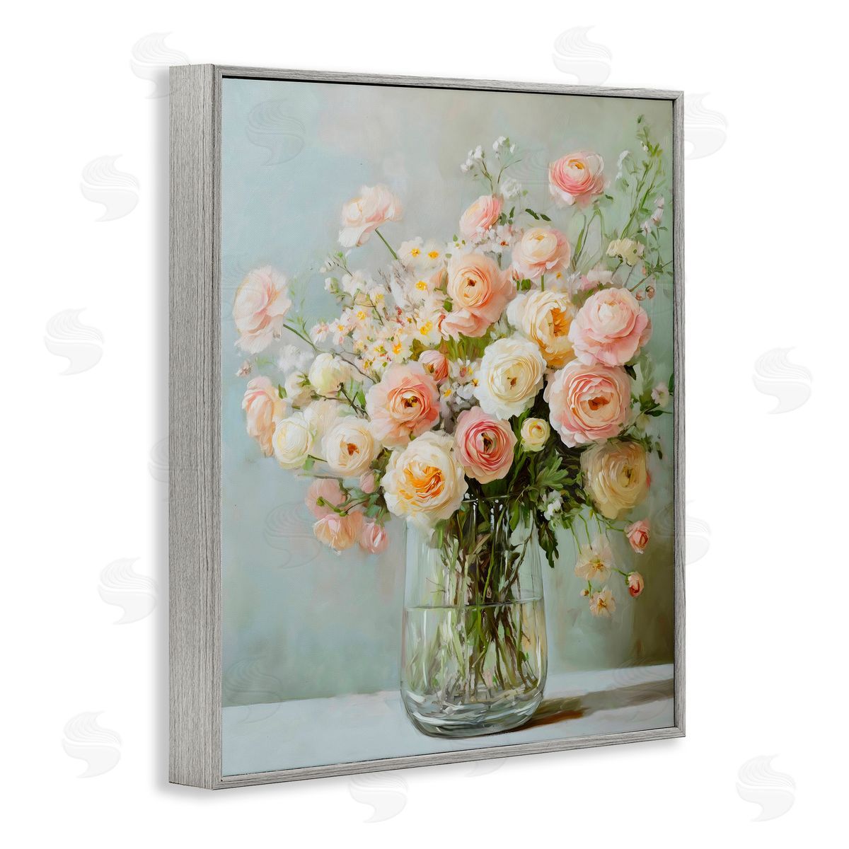 Creative Studio Regal Romantic Bouquet Gray Framed Giclee Art Print