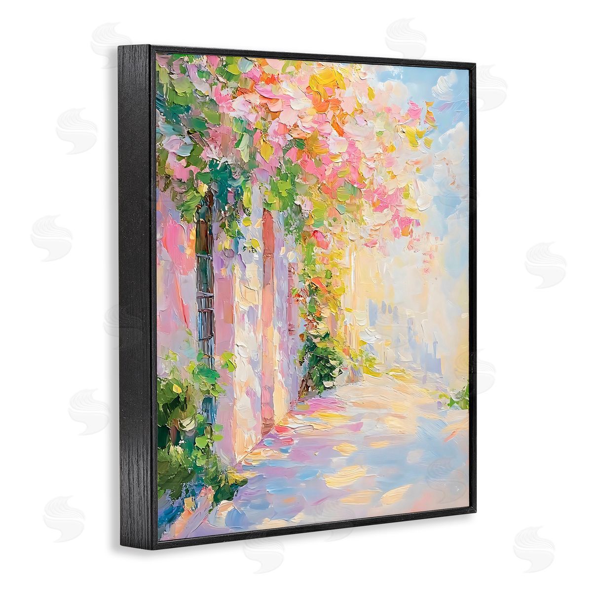 Creative Studio Quaint Village Home Black Framed Giclee Art Print