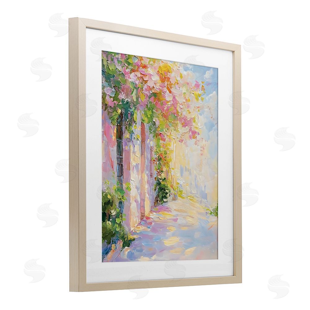 Creative Studio Quaint Village Home Birch Framed Print Under Glass Art