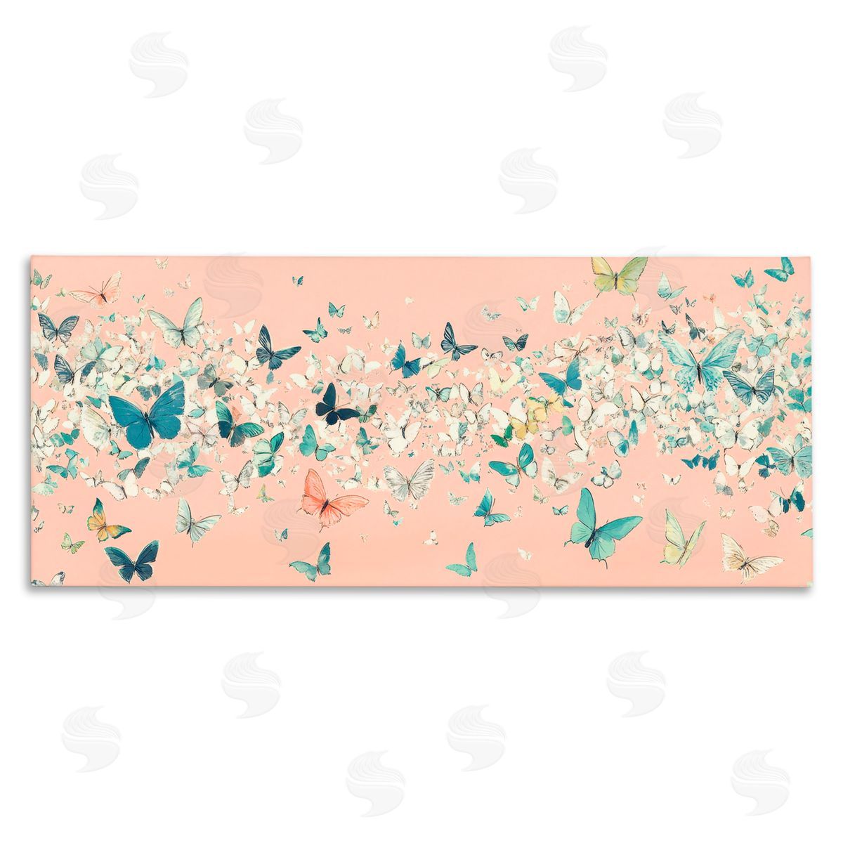 Petal Prints Design Blush Butterfly Soiree Canvas Wall Art Print