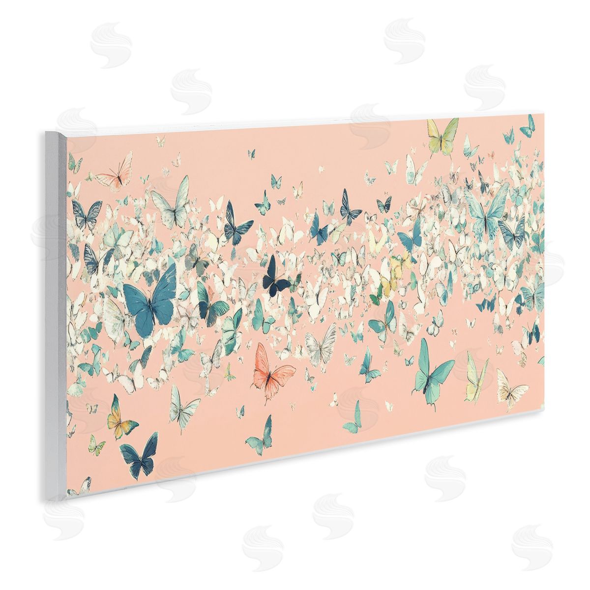 Petal Prints Design Blush Butterfly Soiree Wall Plaque Art Print