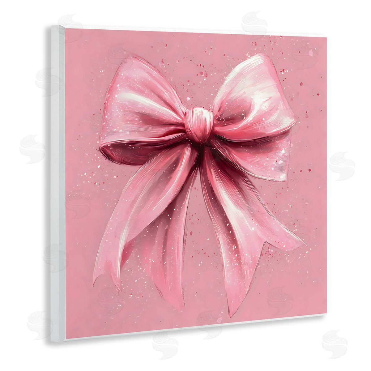 Creative Studio Big Pink Bow with Speckles Wall Plaque Art Print