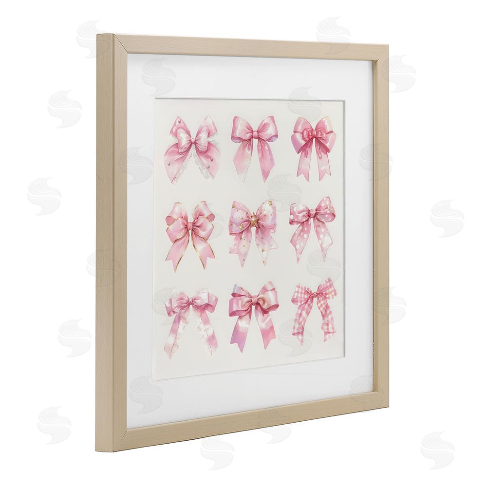 Creative Studio Ribbon Bow Styles Grouping Birch Framed Print Under Glass Art