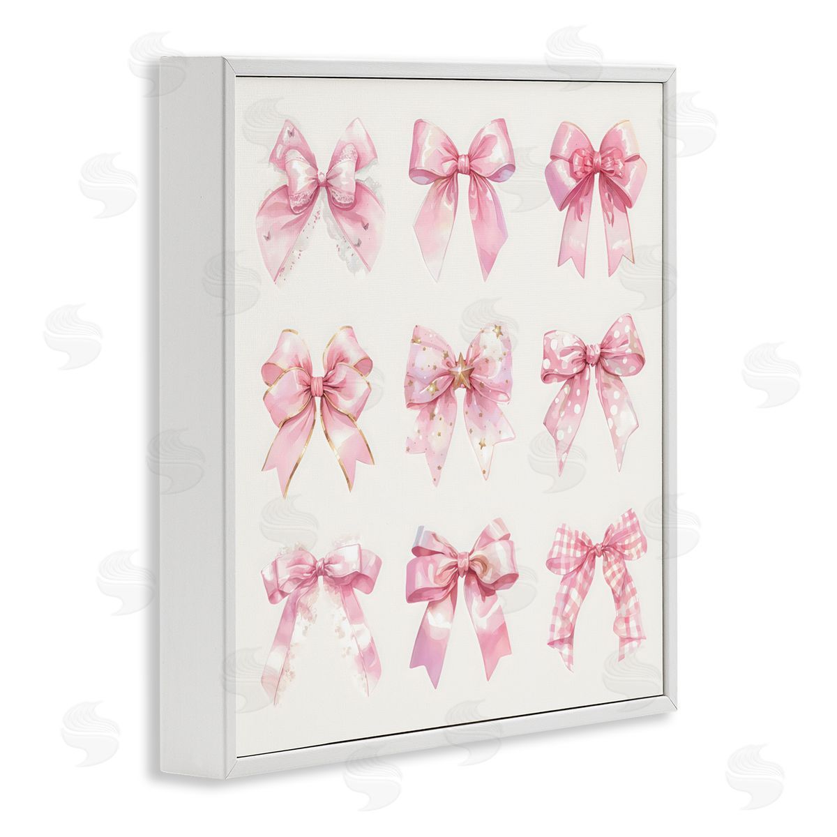 Creative Studio Ribbon Bow Styles Grouping White Frame Giclee Art Print