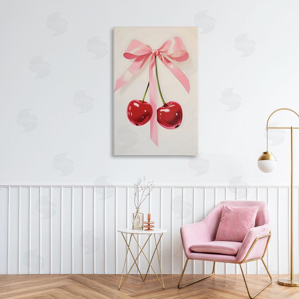 Creative Studio Tied With A Pink Bow Printed Wall Art in Room
